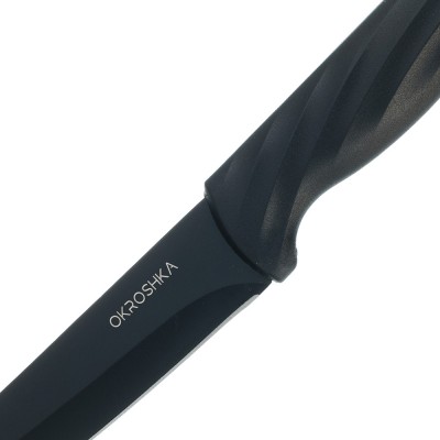 Нож универсальный OKROSHKA КРУТОН, черное лезвие,11,8 см Нож универсальный OKROSHKA КРУТОН, черное лезвие,11,8 см