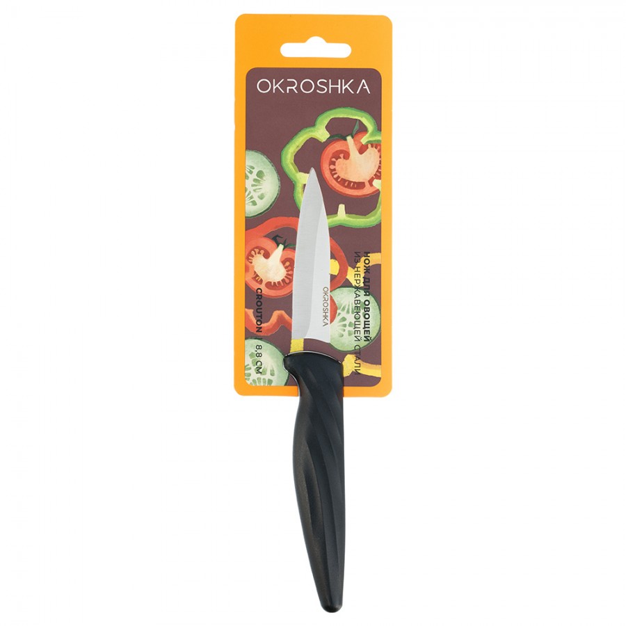 Нож для овощей OKROSHKA КРУТОН, лезвие 8,8 см Нож для овощей OKROSHKA КРУТОН, лезвие 8,8 см